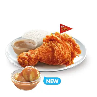 1 - pc. Crispy Hot Chickenjoy w/ Mashed Potato