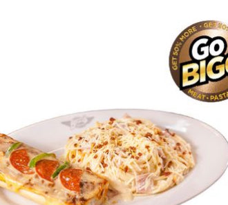 Bigg's Carbonara with Pizza Bread