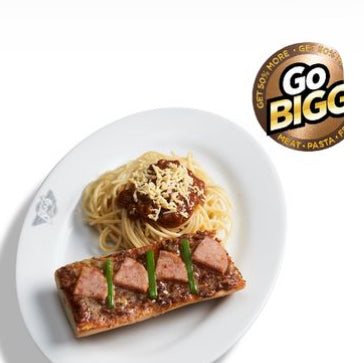 Bigg's Spaghetti with Pizza Bread